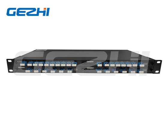 購入 モニターが付いている100GHz 8Channel DWDM Mux Demuxの複式アパート繊維およびラックマウント式4slot 1Uの灰色1310nmワイドバンドの港 online manufacture