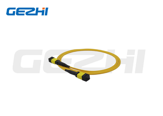 購入 MTP / MPO 12 コア OS2 パッシブコンポーネントのカスタムファイバーパッチケーブル online manufacture