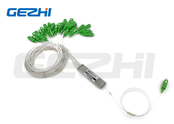 購入 SC APC 1x32の光学ディバイダーのFTTHのための鋼鉄管のタイプ繊維光学の受動の部品 online manufacture