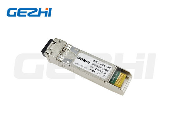 購入 80km伝送距離、1490nm波長の10Gbps CWDM SFP+光トランシーバモジュール オンライン製造