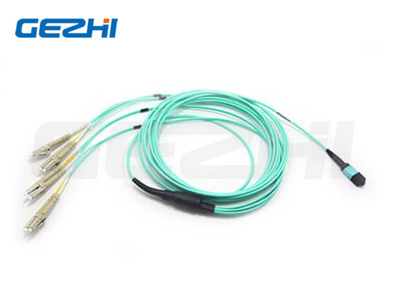 購入 40G QSFP+ PLR4から10G SFP+ LRオプティクス用Telcordia GR-1435-CORE準拠8F MPO-LCスタッガードハーネスケーブル オンライン製造