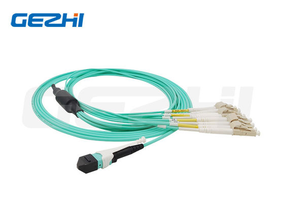 購入 データセンター向け 0.35dB エリート低損失 MPO - LC 8芯 OM3 50/125μm ブレークアウトケーブル オンライン製造