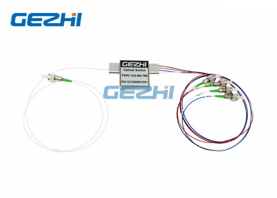 購入 可視ライト760nm 1x4繊維のオプティカル スイッチFC/APCのコネクター online manufacture