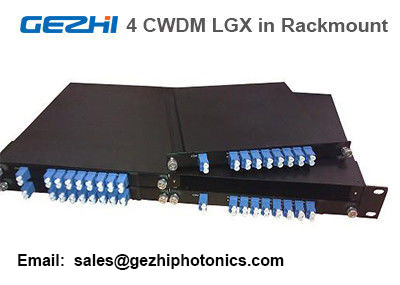 受動CWDM Mux Demux 8CHモジュール4pcs LGX箱19
