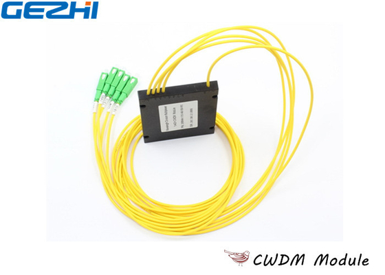 黄色い1x4 CWDM Mux DemuxのABSは1270を-ライン監視のための1610nm波長タイプする