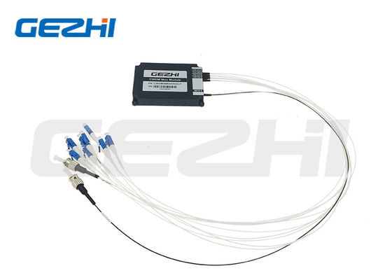 データセンター向け LC/UPC ST/UPC コネクタ付き 1x8 CWDM Mux Demux モジュール 1470～1610nm シングルコアファイバー