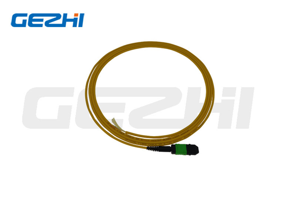 LC OM3/OM4 8/12/24F MPO/MTPの繊維光学の電気通信のためのPVC/LSZHのジャケットをパッチ・コード