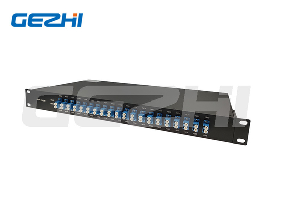18CH CWDM Mux Demuxモジュール1270 - 1610nm LC/UPC 20nmの多重交換装置