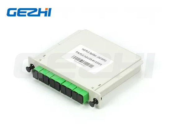 1x8 SC/APC シングルモード G657A1 LGX カセット PLC スプリッタ 低挿入損失とFTTxのためのコンパクトな設計