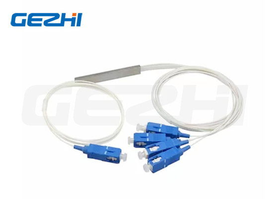 1x4 SC UPC 9/125 Um G657A1 0.9mm ホワイトケーブルミニPLCスプリッター