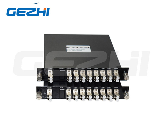 8CH DWDM Mux DemuxモジュールCH41-CH48は繊維LGX金属のコネクターが付いている二倍になる