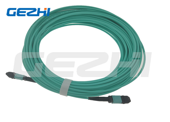 MPO OM3 MTP/MPO 12 ストランド多モード光ファイバーケーブルパッチコード