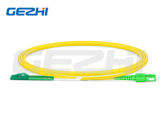 1310/1550nm LC APC から SC APC デュプレックス OS2 シングルモード PVC 2.0mm 光ファイバーパッチケーブル