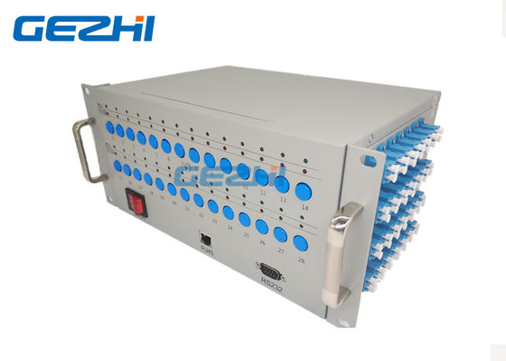 ラックマウント式Pieaces 28の2x4 Opto機械スイッチ4Uは二倍になります